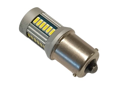 Led BA15S 6 volt bi-polariteit 30 SMD (21 watt) 300 lum warm wit. (BA15S.21.WW.03)