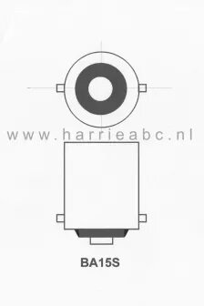 BA15S 12 VOLT 21 WATT SUPER KORT IN DE KLEUR WARM WIT. (12.BA15S.21.SU.KORT.10.WW.41)