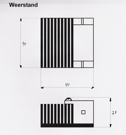 Weerstand set voor led verlichting 6 volt. (weerstand.HAM)