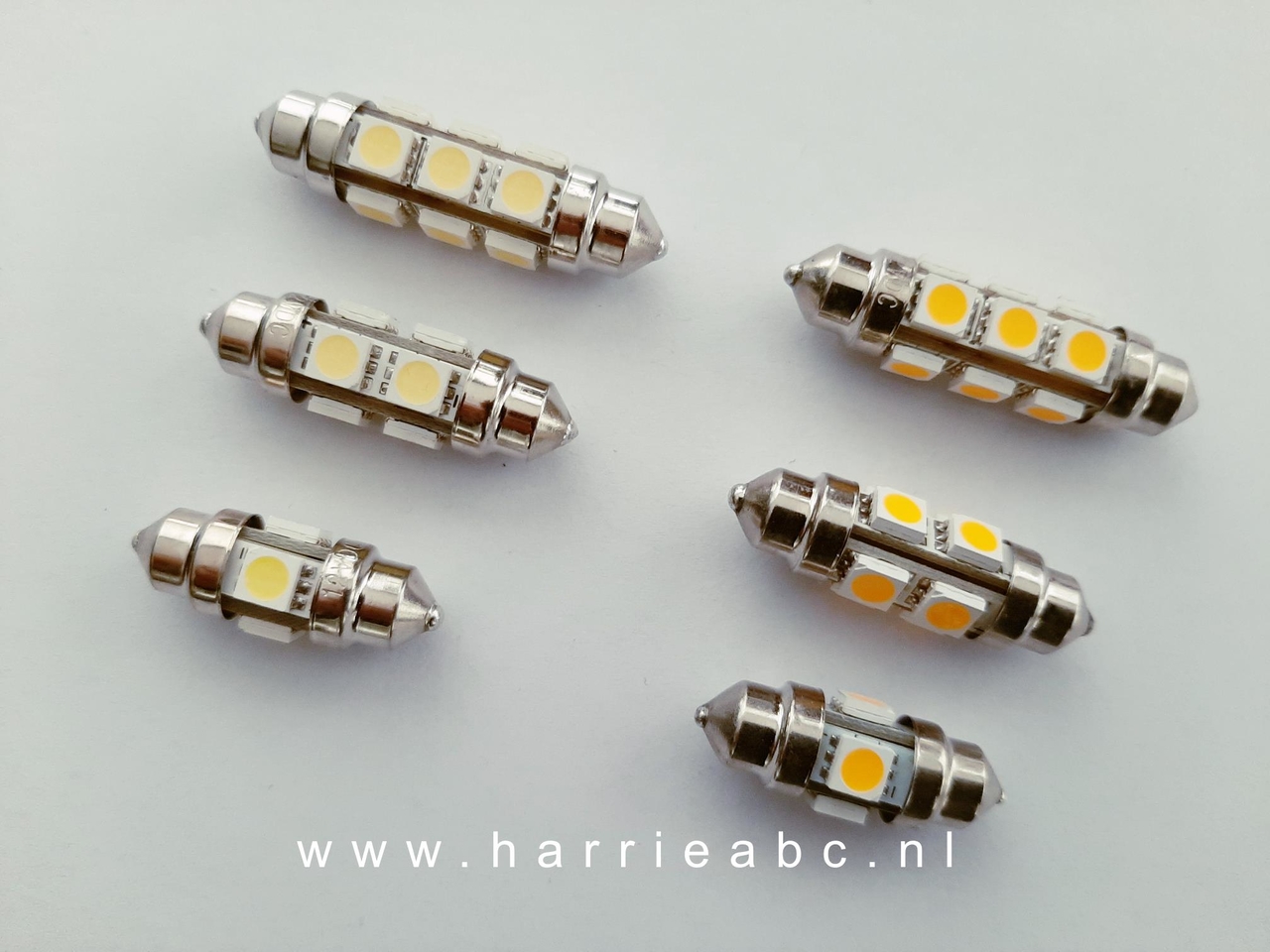 heel veel kofferbak Scheermes Buis lampjes 12 volt in diverse lengte 31, 39 en 42 mm in kleur wit en warm  wit. (12.BUIS.00.OO.42) - Harrieabc